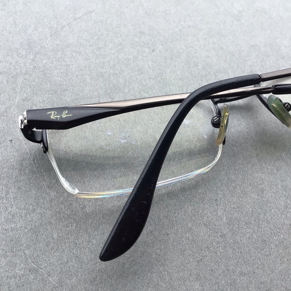 Ray Ban Teen Half Rim Square Silver and Black Eyeglasses RB 6154 Frames - Picture 3 of 12